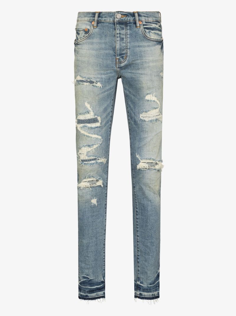 P001 Vintage Distressed Skinny Jeans