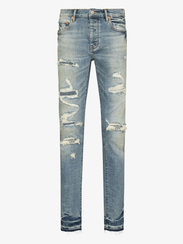 P001 Vintage Distressed Skinny Jeans
