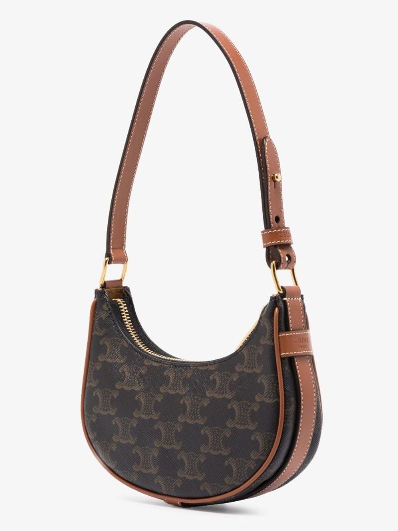 Brown Ava Mini Triomphe Canvas Shoulder Bag