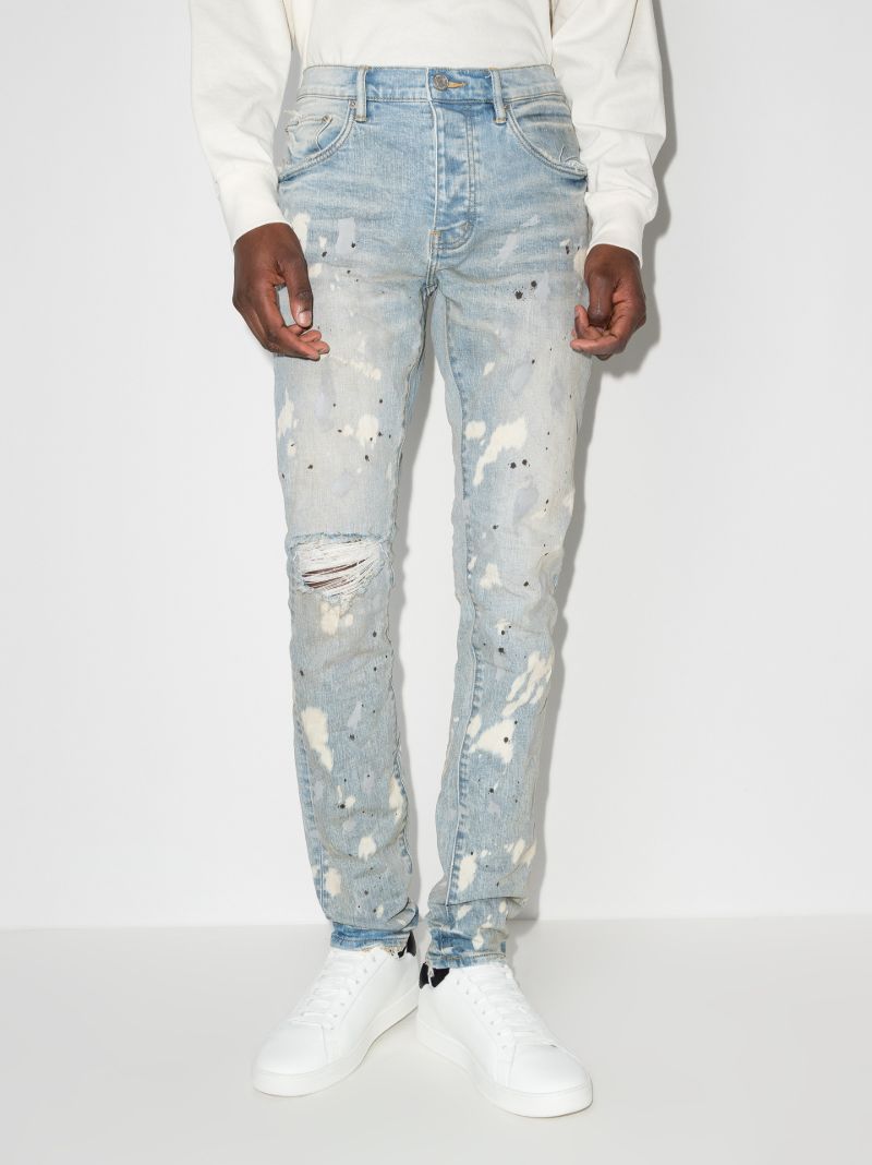 P001 Acid Bleach Skinny Jeans