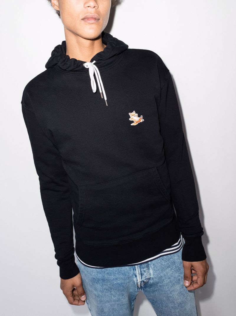 Chillax Fox Patch Cotton Hoodie
