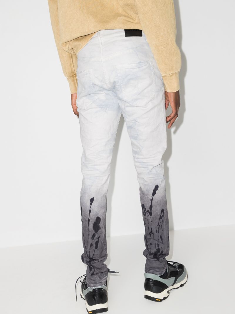 P002 Coated Hem Slim Leg Jeans