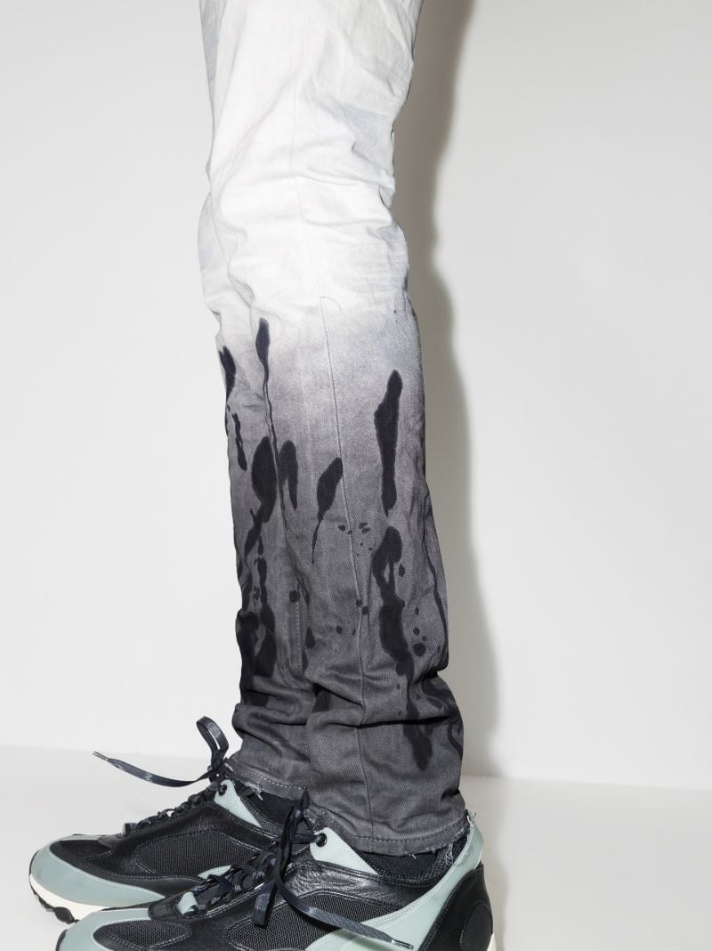 P002 Coated Hem Slim Leg Jeans