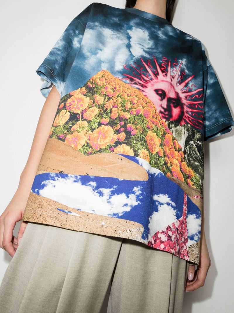 Estrelle Graphic Print Cotton T-shirt