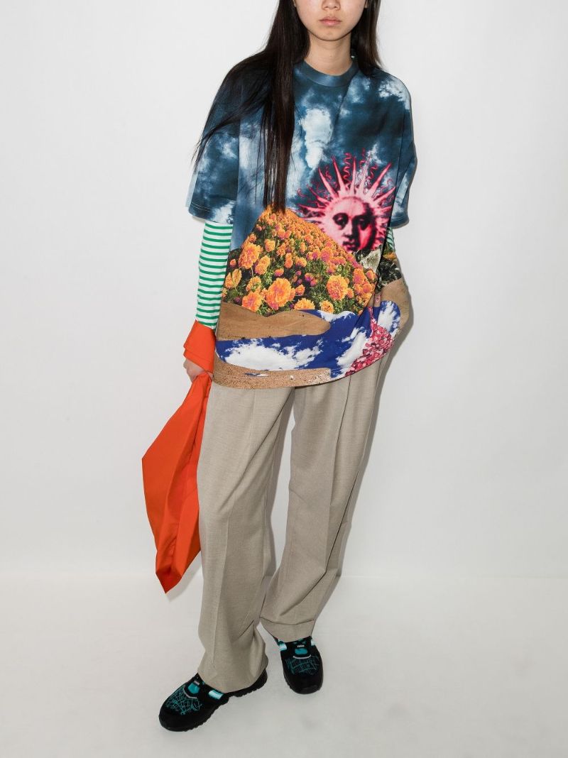 Estrelle Graphic Print Cotton T-shirt