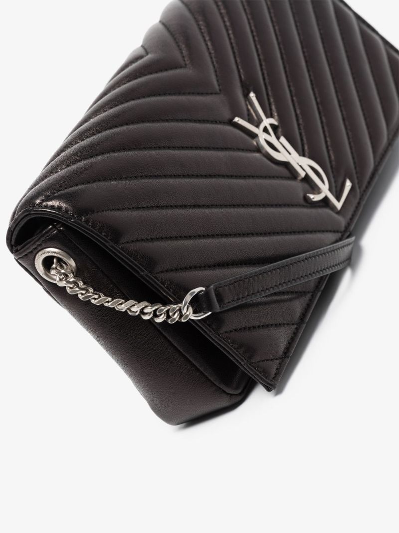 Black Kate Baguette Leather Shoulder Bag
