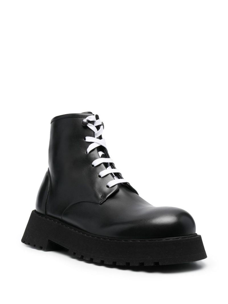 Black Micarro Leather Chelsea Boots