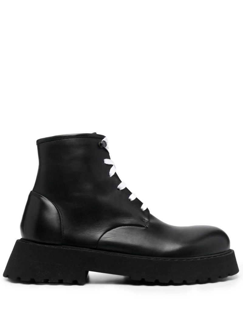Black Micarro Leather Chelsea Boots