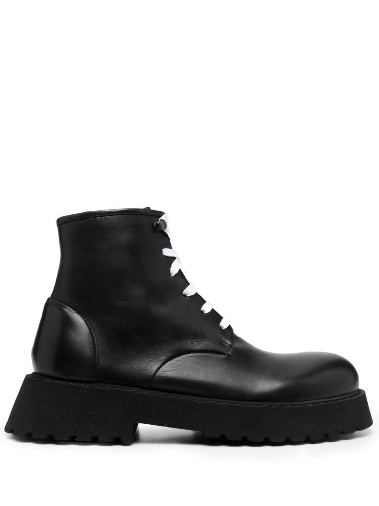 Black Micarro Leather Chelsea Boots