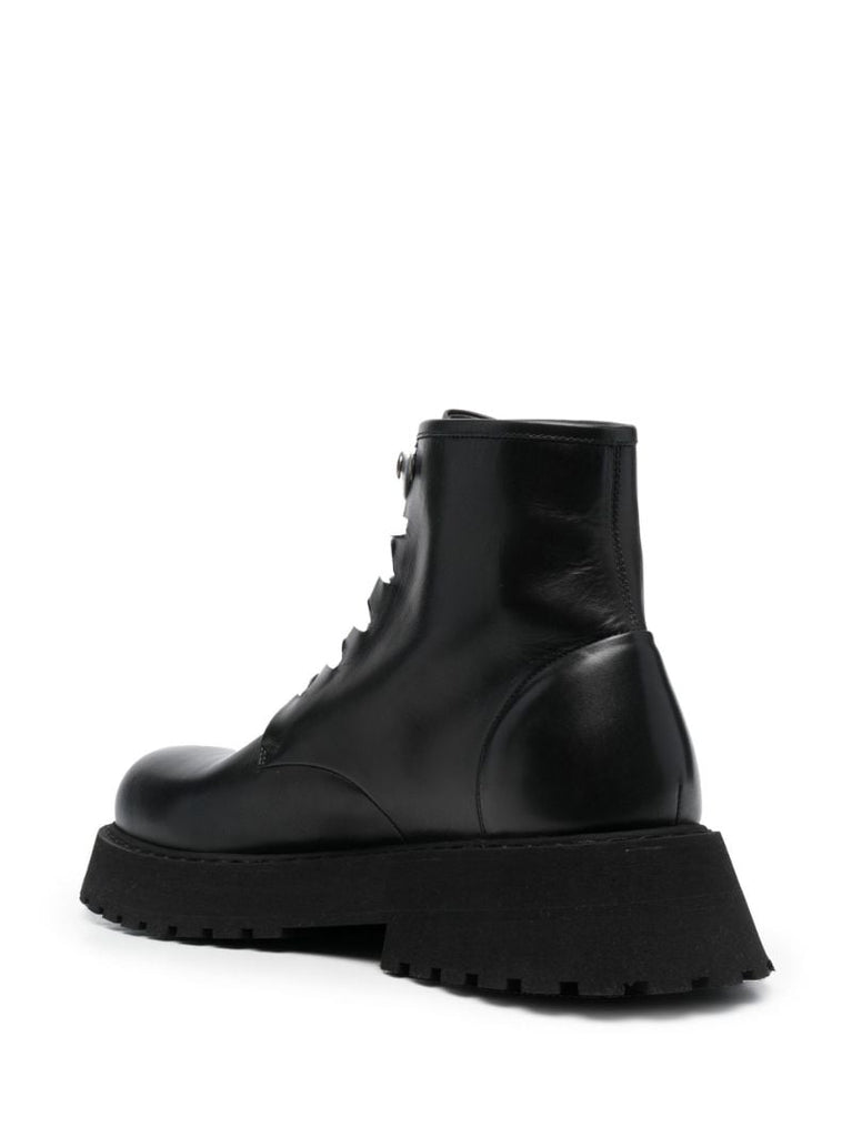 Black Micarro Leather Chelsea Boots