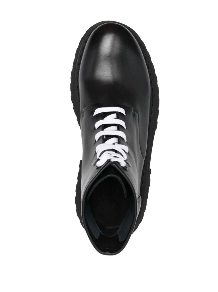 Black Micarro Leather Chelsea Boots