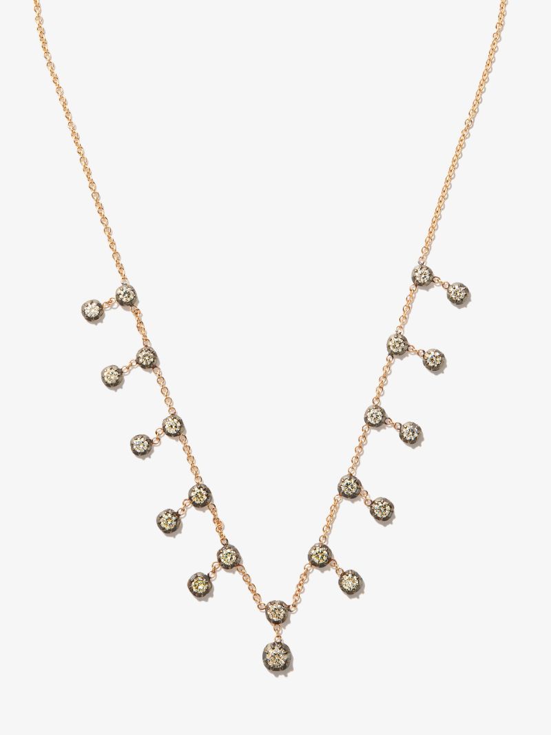 14k Yellow Gold Sophia Diamond Shaker Necklace