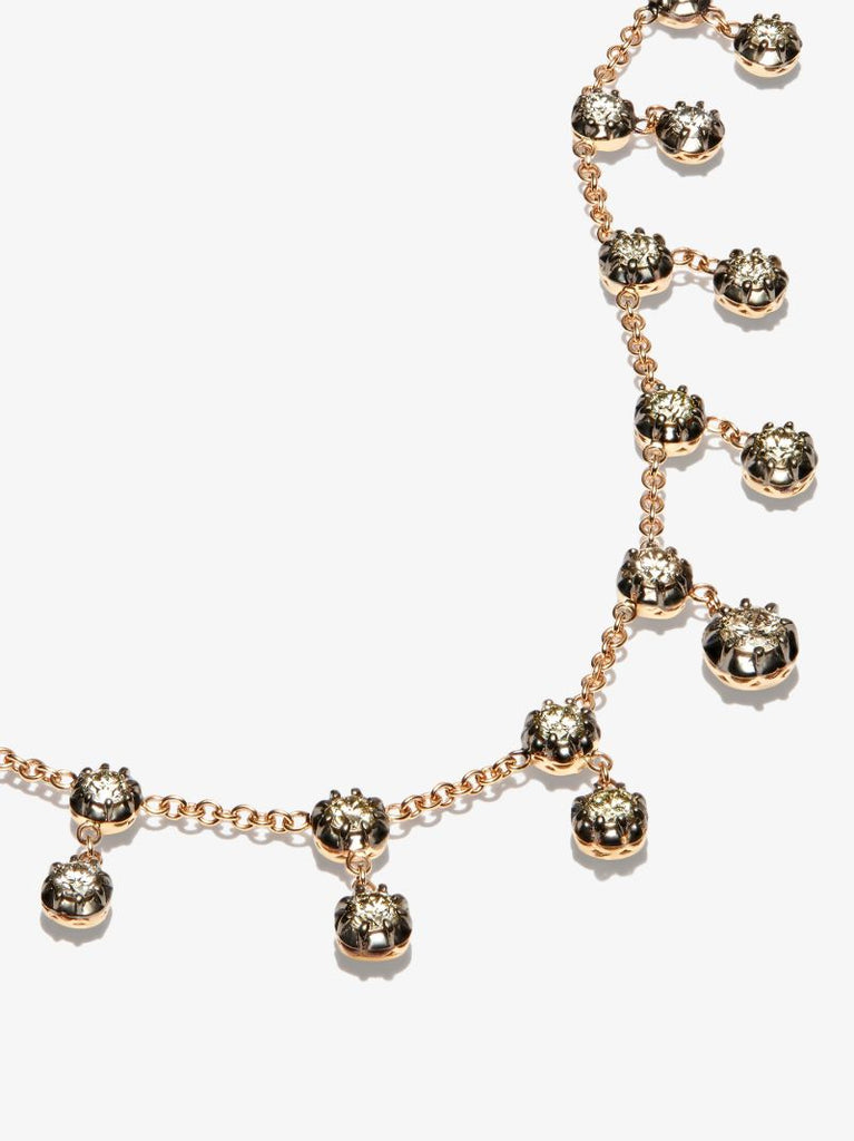 14k Yellow Gold Sophia Diamond Shaker Necklace