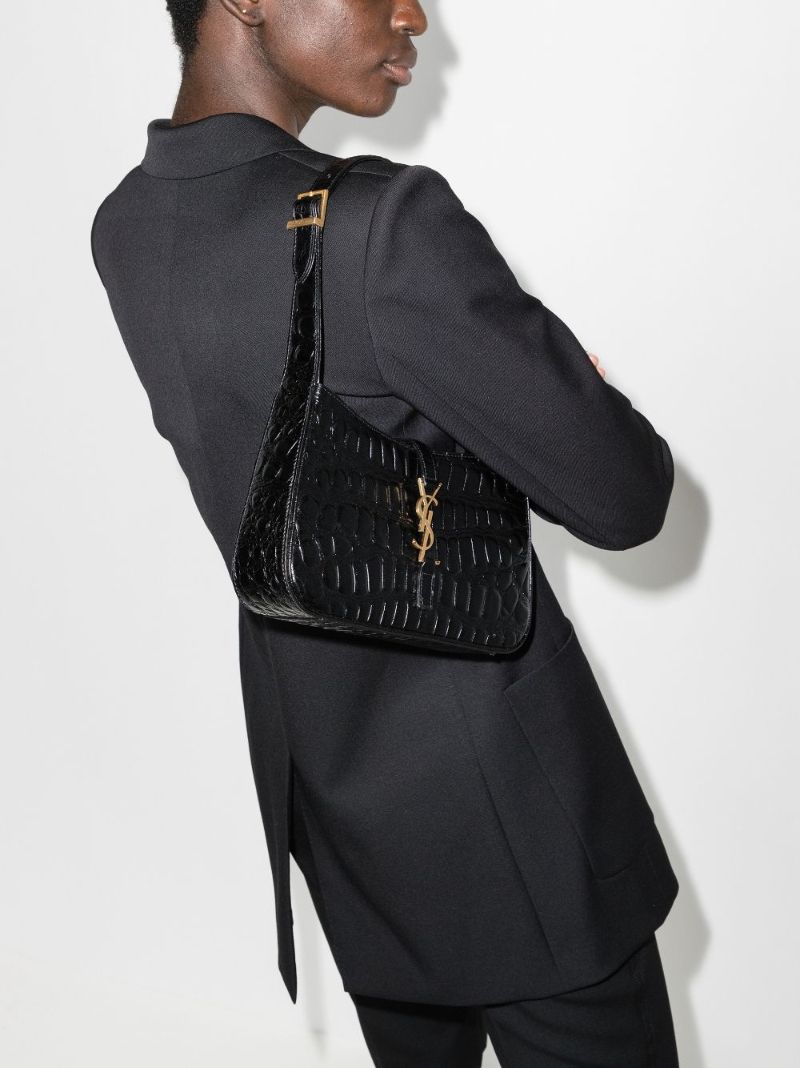 Black 5 Ã_x0083_â_x0082_¬ 7 Mock Croc Leather Shoulder Bag