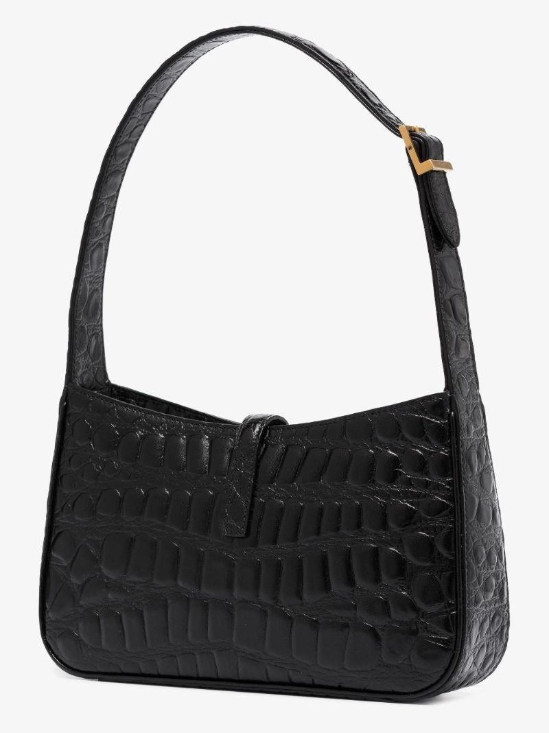 Black 5 Ã_x0083_â_x0082_¬ 7 Mock Croc Leather Shoulder Bag