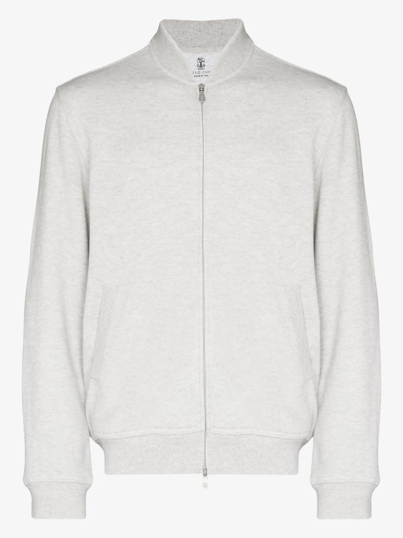 Zip-up Cashmere Cardigan