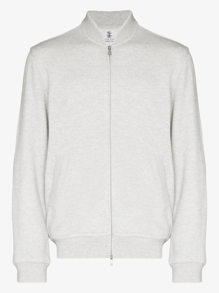 Zip-up Cashmere Cardigan