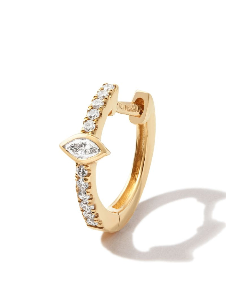 14k Yellow Gold Graduated Diamond Earring