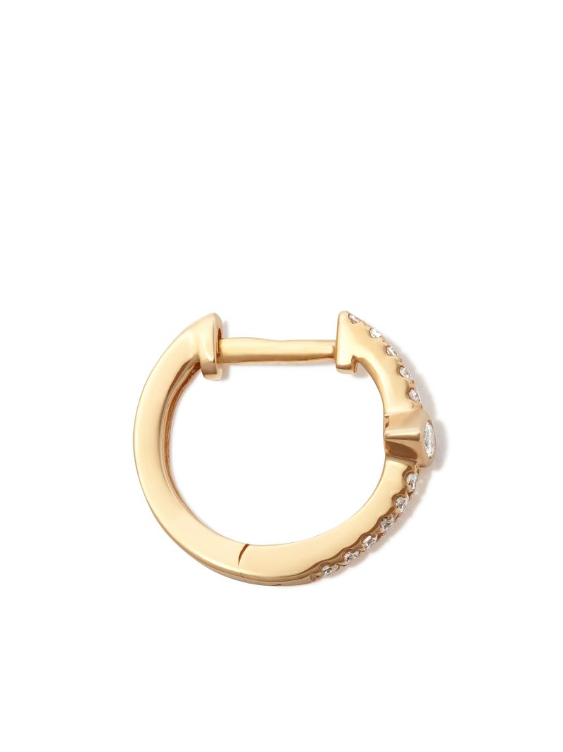 14k Yellow Gold Graduated Diamond Earring
