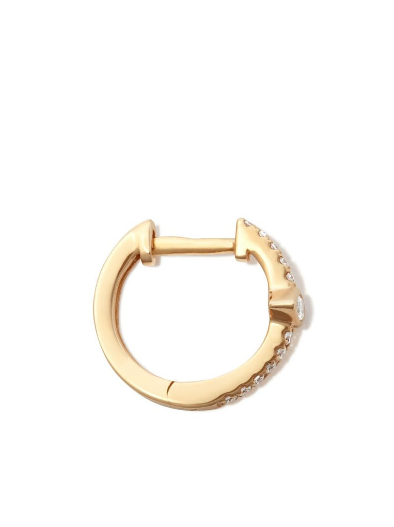 14k Yellow Gold Graduated Diamond Earring