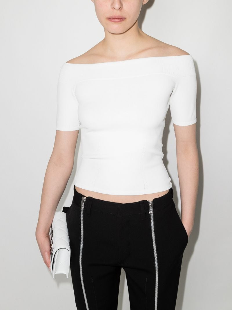 Off-the-shoulder Knitted Top