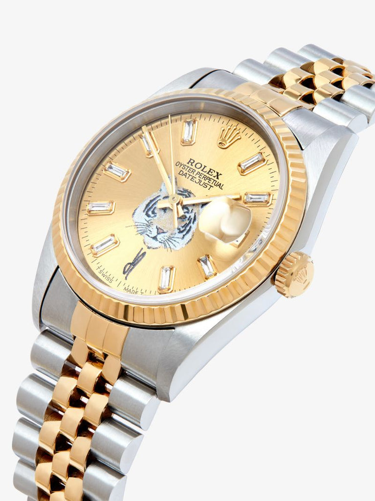 Reworked Vintage Stainless Steel Rolex Datejust Watch