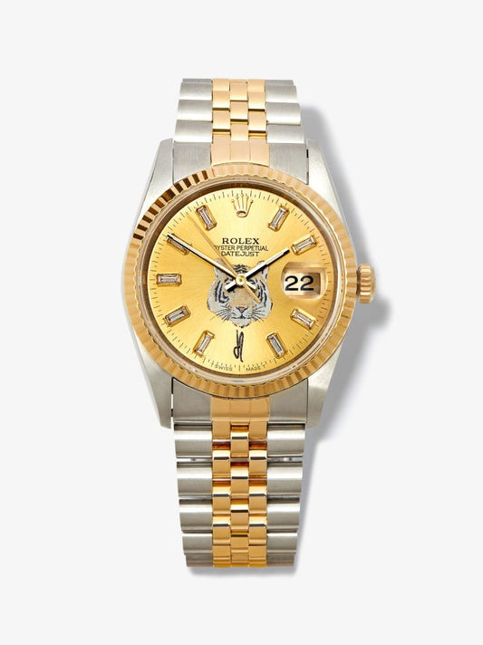 Reworked Vintage Stainless Steel Rolex Datejust Watch