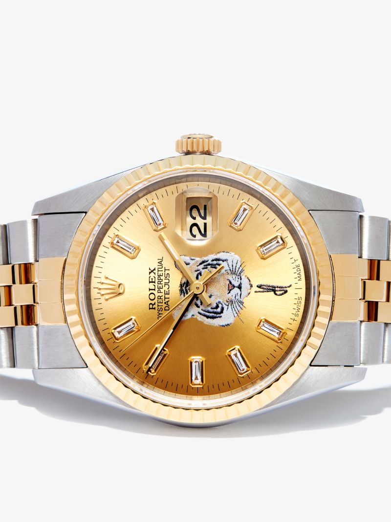 Reworked Vintage Stainless Steel Rolex Datejust Watch