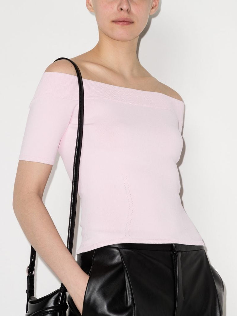Off-the-shoulder Knitted Top