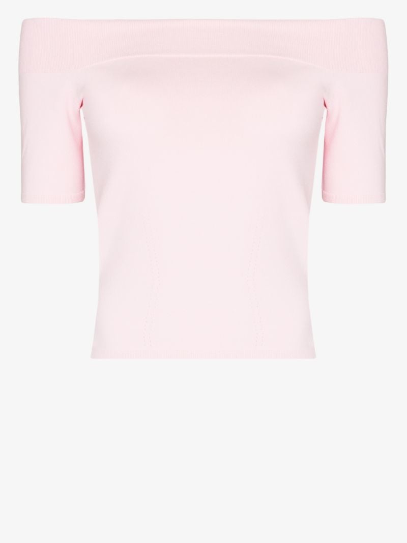 Off-the-shoulder Knitted Top
