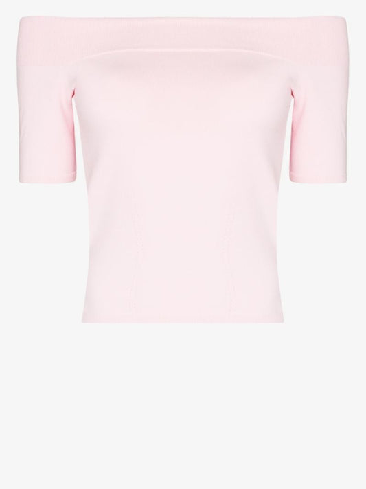 Off-the-shoulder Knitted Top