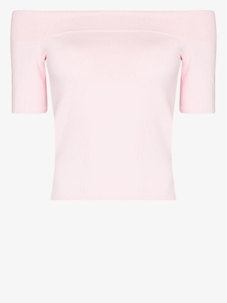 Off-the-shoulder Knitted Top