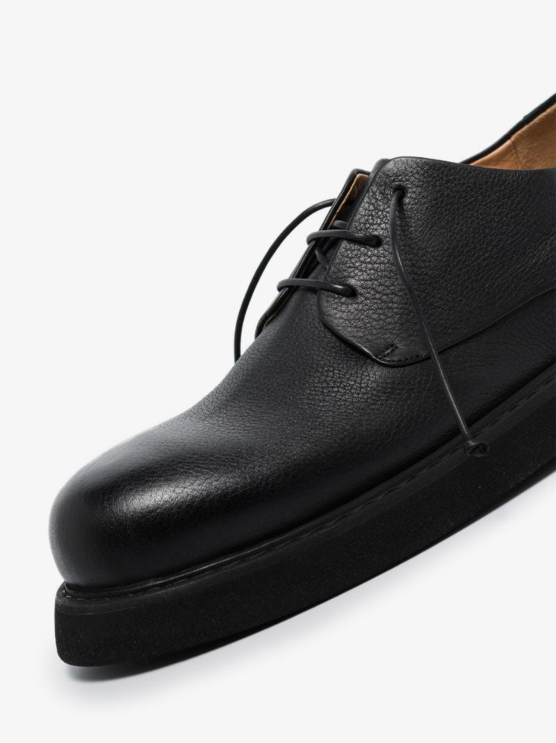 Black Spalla Leather Derby Shoes
