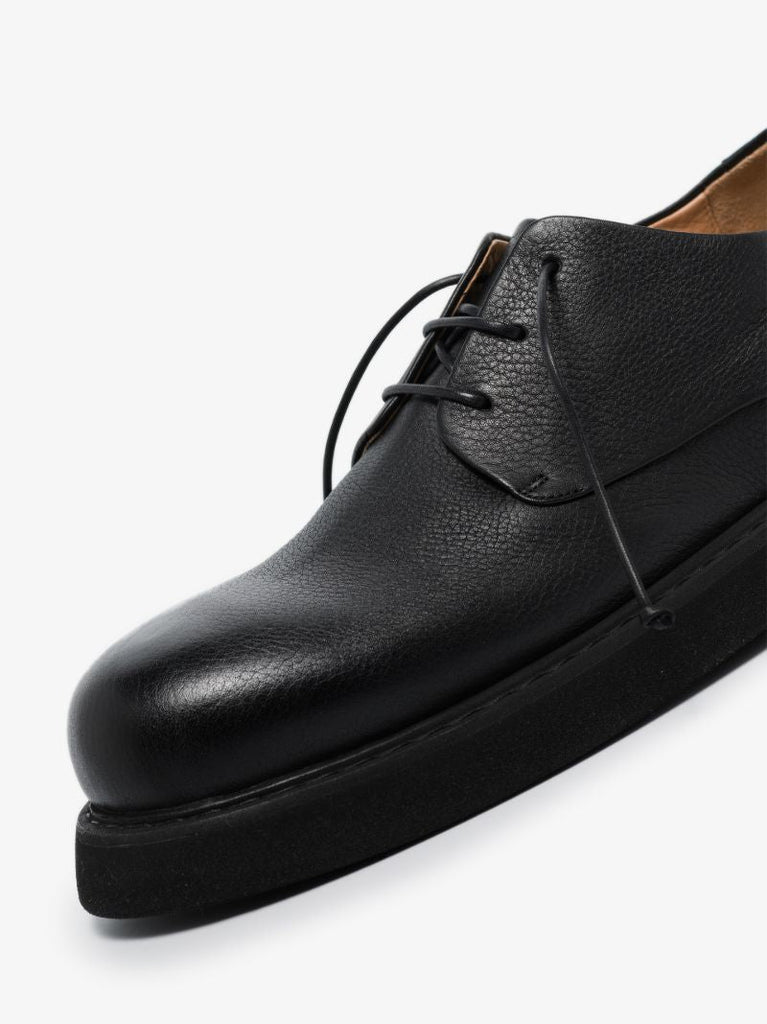 Black Spalla Leather Derby Shoes