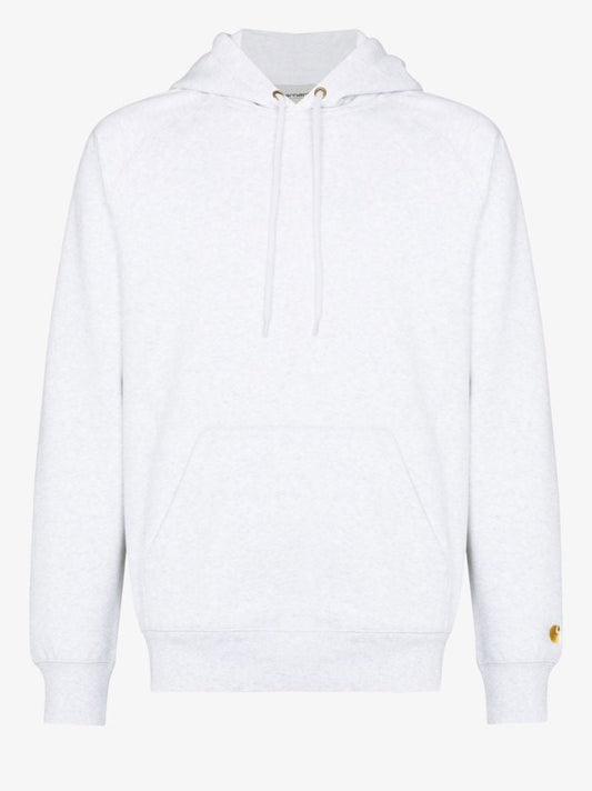 Grey Chase Embroidered Logo Hoodie