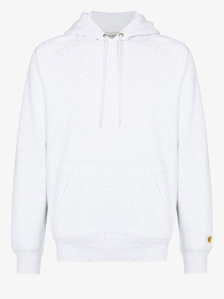 Grey Chase Embroidered Logo Hoodie