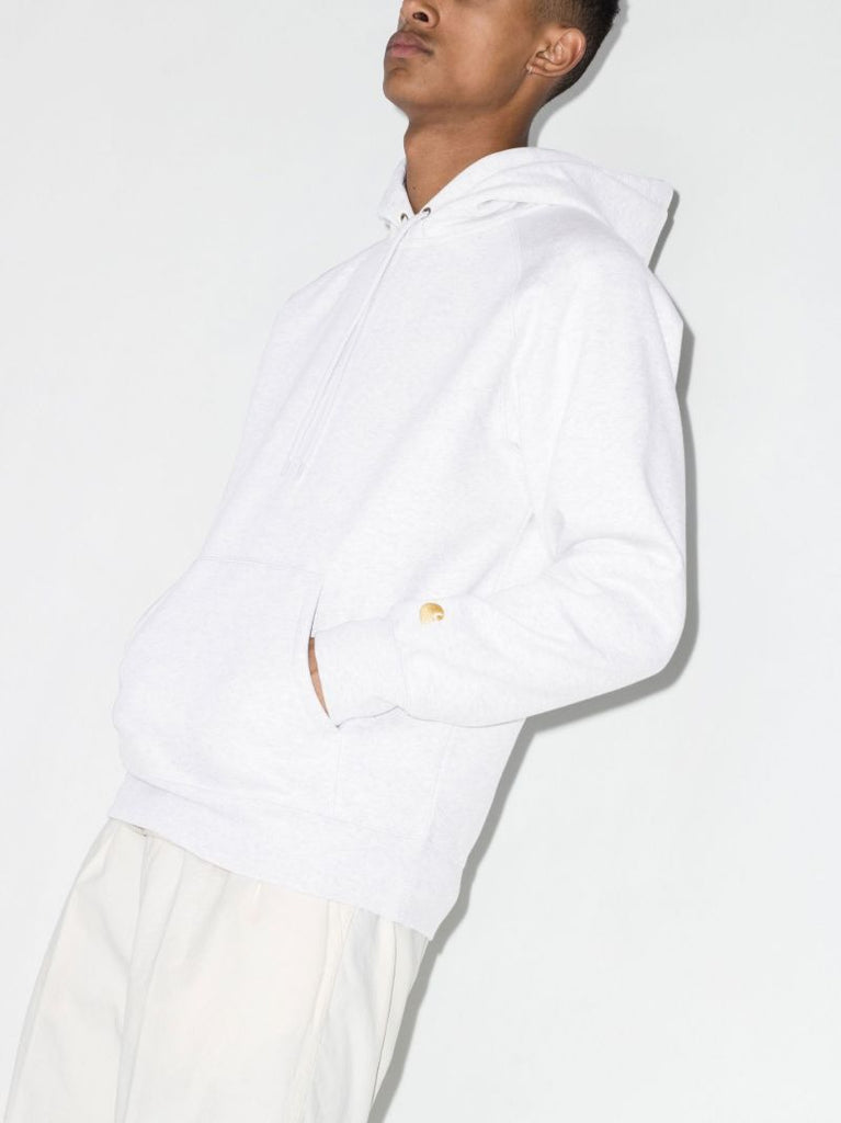 Grey Chase Embroidered Logo Hoodie