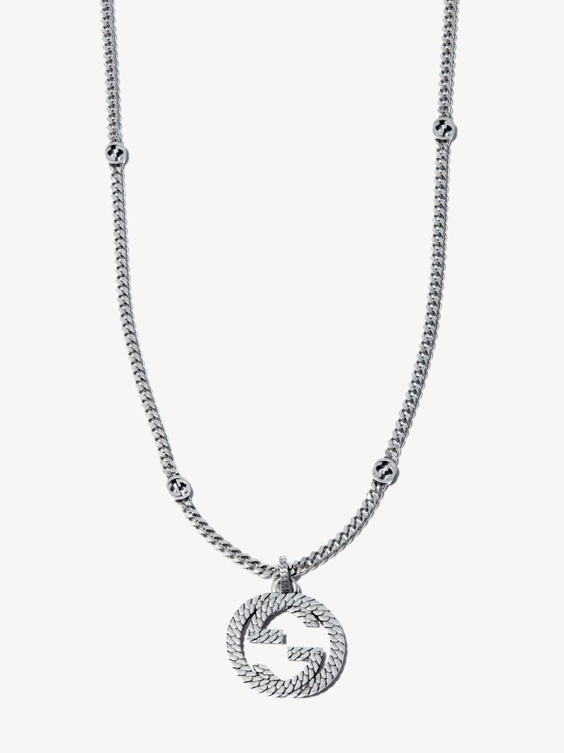 Sterling Silver Interlocking G Necklace