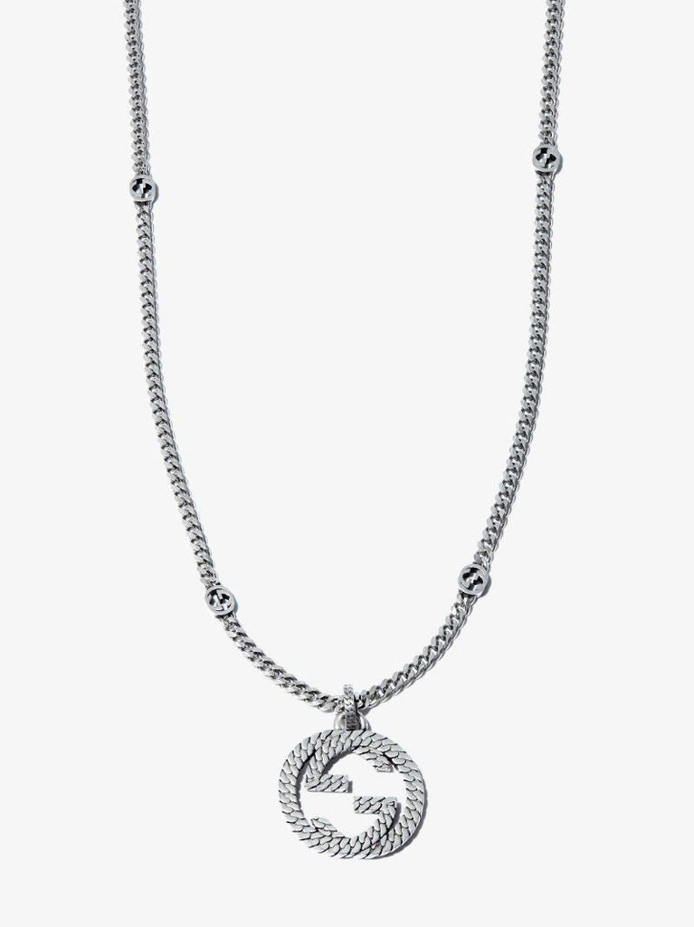 Sterling Silver Interlocking G Necklace