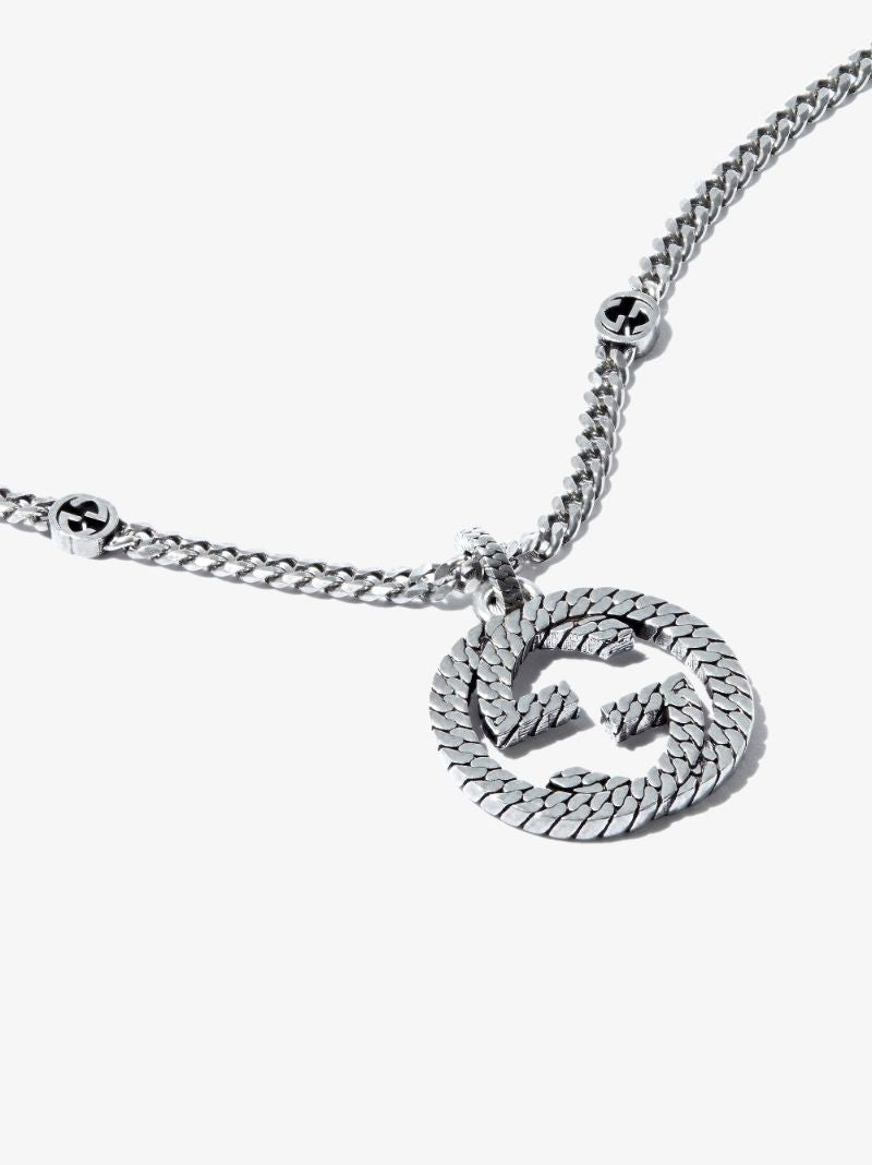 Sterling Silver Interlocking G Necklace