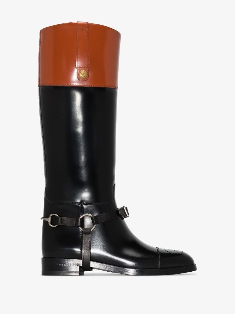 Black Zelda Knee-high Leather Boots