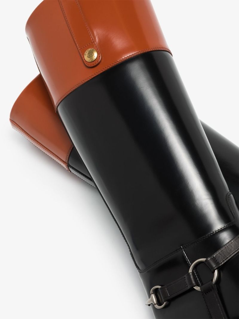 Black Zelda Knee-high Leather Boots