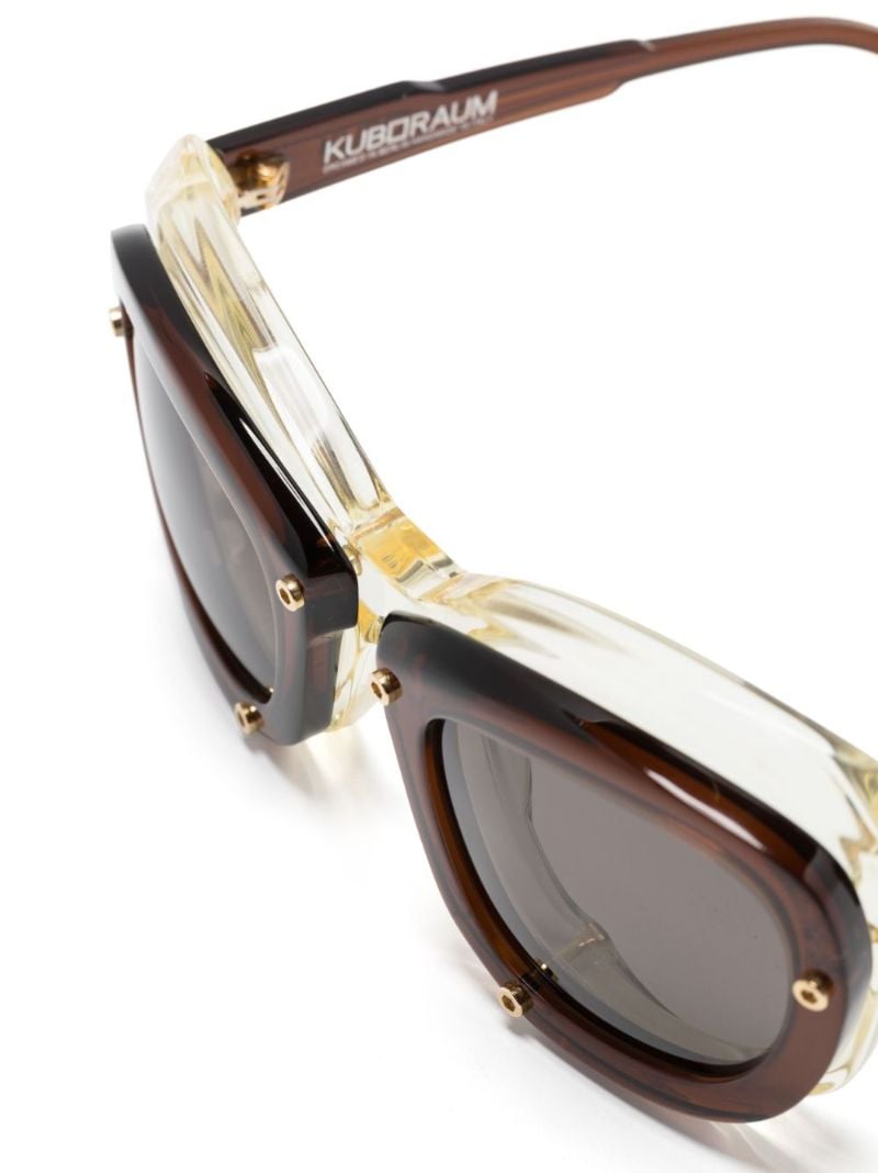 Brown Oversized Frame Tinted Sunglasses