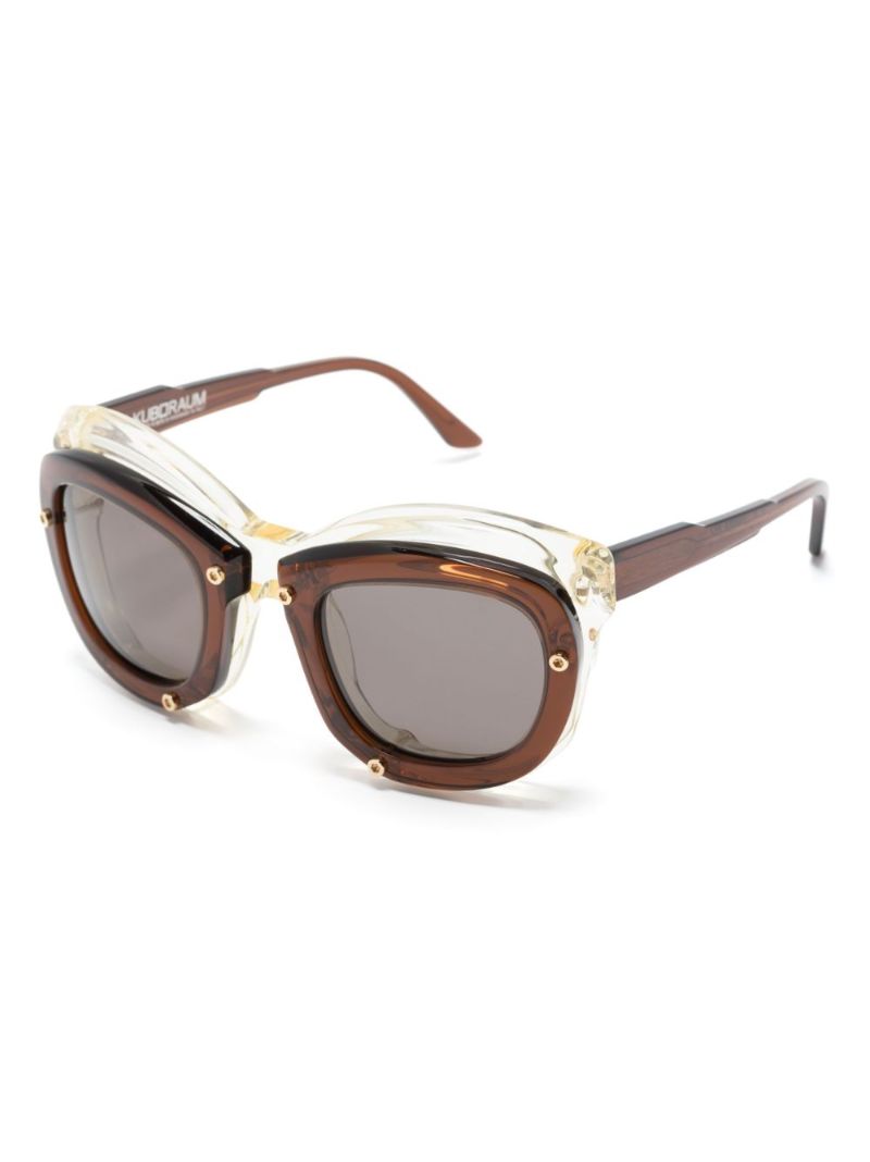 Brown Oversized Frame Tinted Sunglasses