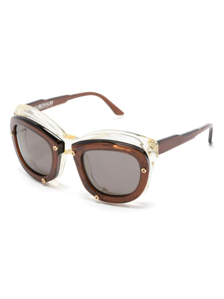 Brown Oversized Frame Tinted Sunglasses