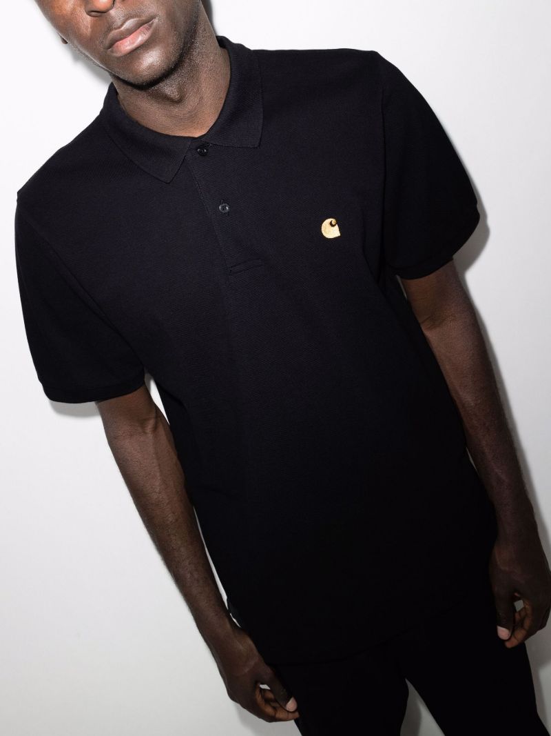 Chase Logo Embroidered Cotton Polo Shirt