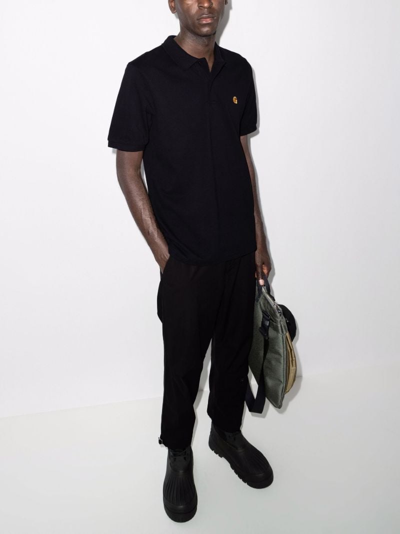 Chase Logo Embroidered Cotton Polo Shirt