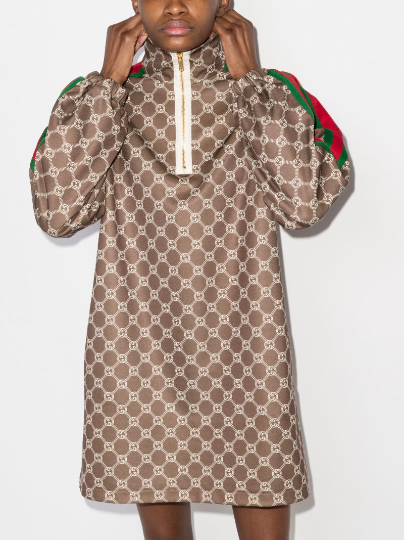 Brown Interlocking G Mini Dress