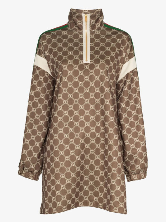 Brown Interlocking G Mini Dress
