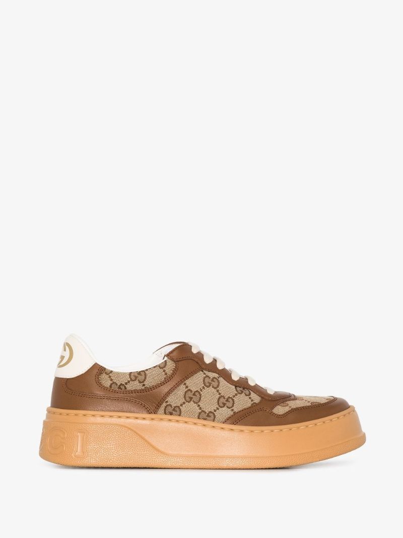 Brown Gg Supreme Low Top Sneakers